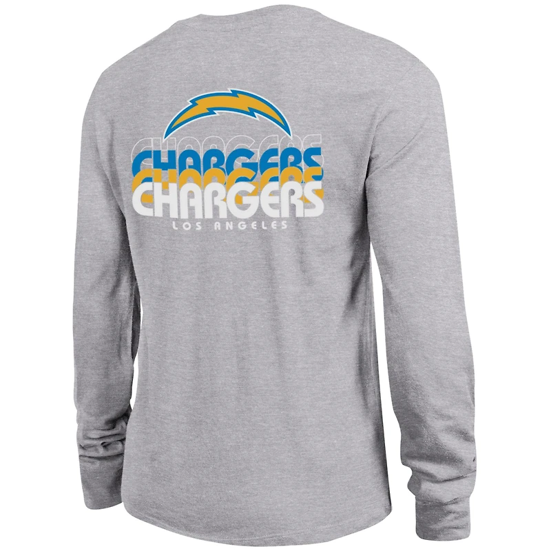 T-shirt à manches longues Core des Los Angeles Chargers, championne féminine, gris chiné