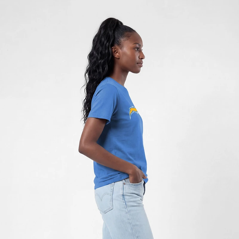 T-shirt Champion pour femmes, bleu poudre, logo des Chargers de Los Angeles