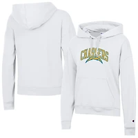 Sweat à capuche Powerblend blanc pour femme Champion des Los Angeles Chargers