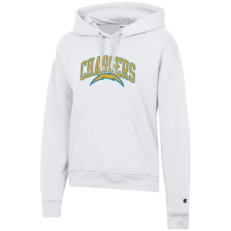 Women's Champion White Los Angeles Chargers Powerblend Hoodie