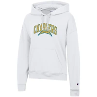 Women's Champion  White Los Angeles Chargers Powerblend Hoodie