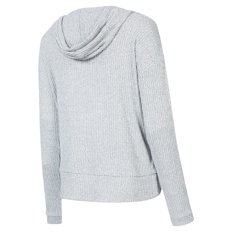 Women's Concepts Sport Gray Los Angeles Chargers Juniper Long Sleeve Hoodie Top & Shorts Set