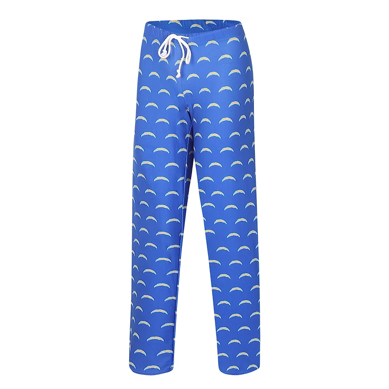 Pantalon de nuit imprimé sur l'ensemble Los Angeles Chargers Gauge Concepts Sport pour femme, bleu poudré