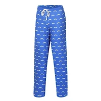 Pantalon de nuit imprimé sur l'ensemble Los Angeles Chargers Gauge Concepts Sport pour femme, bleu poudré