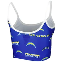 Women's Concepts Sport Poudre Bleu Los Angeles Chargers Breakthrough Allover Knit Lounge Bralette