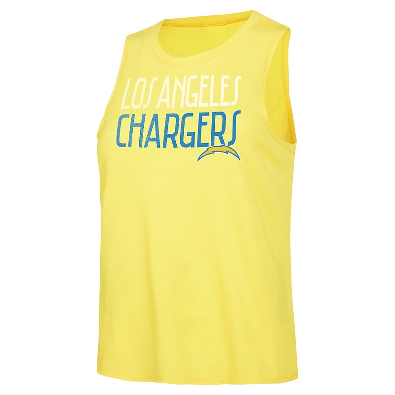 Women's Concepts Sport Royal/Gold Los Angeles Chargers Muscle Tank Top & Pants Lounge Set