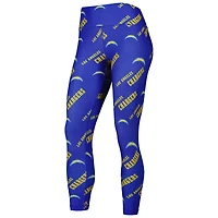 Concepts Sport Royal Los Angeles Chargers Breakthrough Legging de salon à imprimé intégral pour femme