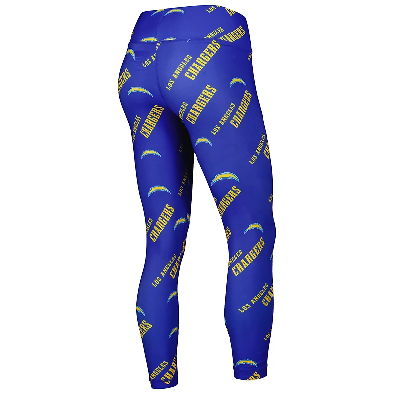 Concepts Sport Royal Los Angeles Chargers Breakthrough Legging de salon à imprimé intégral pour femme