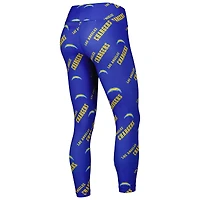 Concepts Sport Royal Los Angeles Chargers Breakthrough Legging de salon à imprimé intégral pour femme