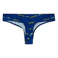Women's Concepts Sport Royal Los Angeles Chargers Mosaic All Over Print Thong