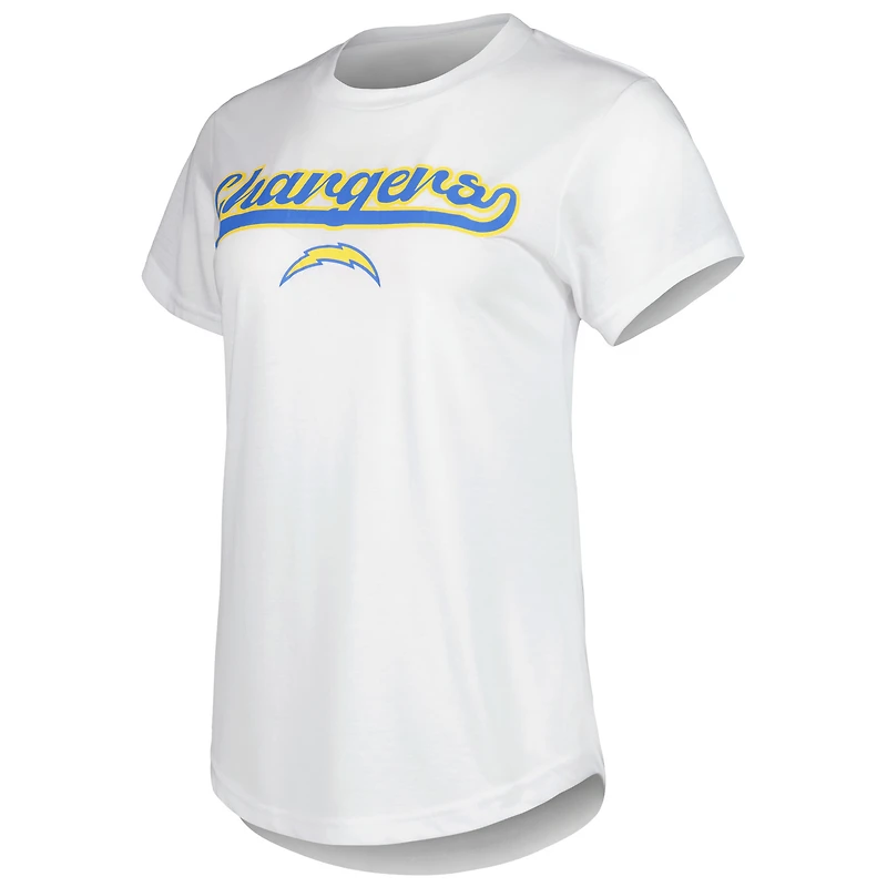 Ensemble de pyjama et legging Los Angeles Chargers Sonata Concepts Sport pour femme, blanc/anthracite
