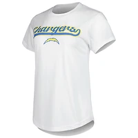 Ensemble de pyjama et legging Los Angeles Chargers Sonata Concepts Sport pour femme, blanc/anthracite