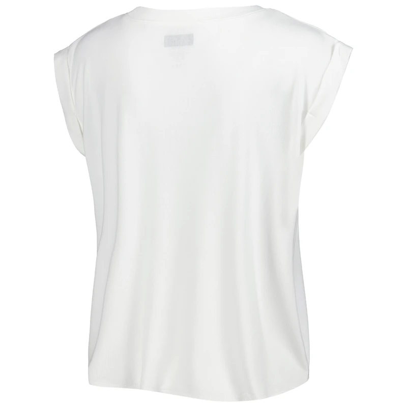 Ensemble de nuit T-shirt et short en tricot Los Angeles Chargers Montana Concepts Sport pour femme, blanc/crème