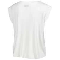 Ensemble de nuit Concepts Sport blanc/crème pour femme, haut et short en tricot des Chargers Los Angeles Montana