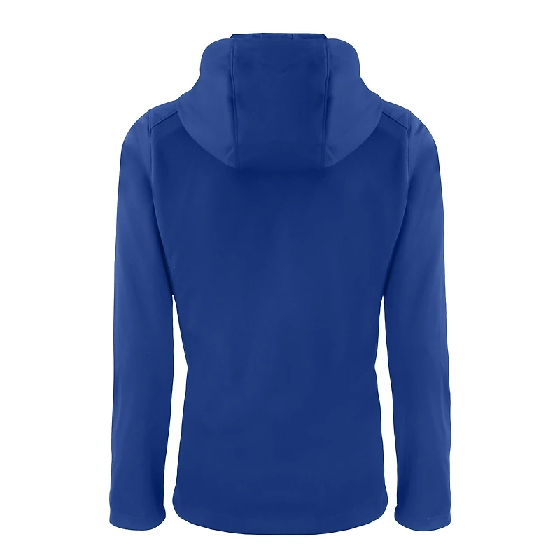 Women's Cutter & Buck Blue Los Angeles Chargers Evoke Eco Softshell Recycled Full-Zip Hooded Jacket
