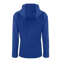 Women's Cutter & Buck Blue Los Angeles Chargers Evoke Eco Softshell Recycled Full-Zip Hooded Jacket