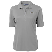 Polo en piqué écologique recyclé pour femme, gris, Cutter & Buck, Los Angeles Chargers, Virtue