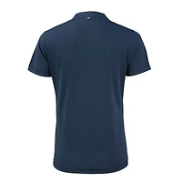 Women's Cutter & Buck Heather Navy Los Angeles Chargers Forge Stretch Blade DryTec V-Neck Polo