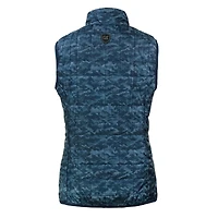 Women's Cutter & Buck Navy Los Angeles Chargers Rainier PrimaLoft Eco Insulated Full-Zip Printed Puffer Vest