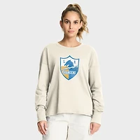 T-shirt à manches longues pour femme Fanatics crème Los Angeles Chargers Dove Legacy