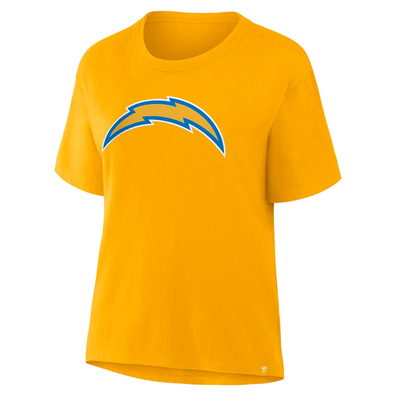 T-shirt Fanatics Gold Essential Legacy pour femmes, Los Angeles Chargers