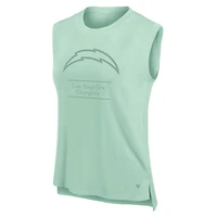 Débardeur Fanatics Mint Los Angeles Chargers Studio Embrace pour femme