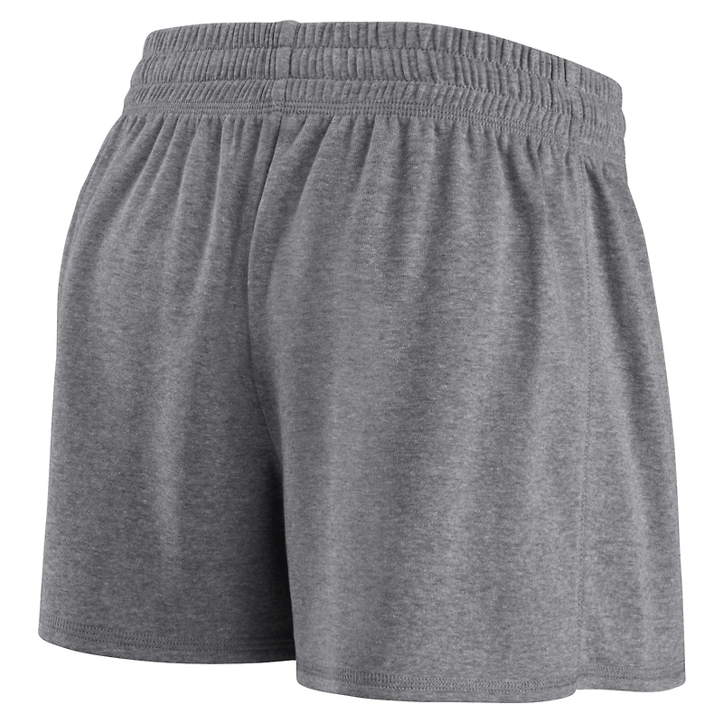 Ensemble détente Fanatics pour femme : t-shirt et short Los Angeles Chargers, bleu poudré/gris anthracite chiné.