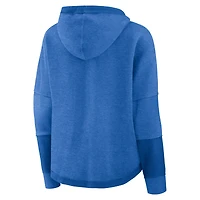 Fanatics pour femmes bleu poudre Los Angeles Chargers Lightewight Modest Crop Lounge Casque Arch Pull à capuche