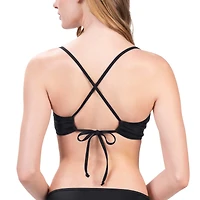 Women's G-III 4Her by Carl Banks Black Los Angeles Chargers Hall of Fame Bikini Top
