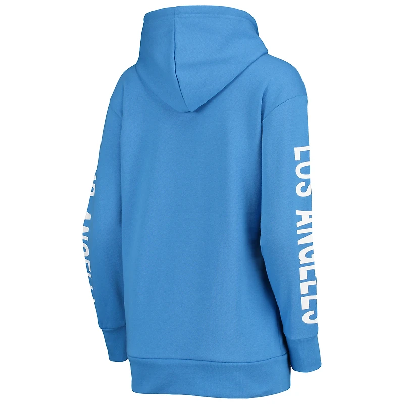 Sweat à capuche Los Angeles Chargers Extra Point G-III 4Her by Carl Banks pour femme, bleu poudré