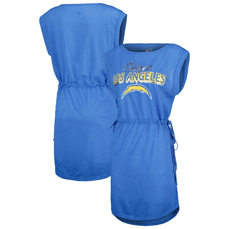 G-III 4Her pour femmes par Carl Banks Powder Blue Los Angeles Chargers G.O.A.T. Couverture de maillot bain