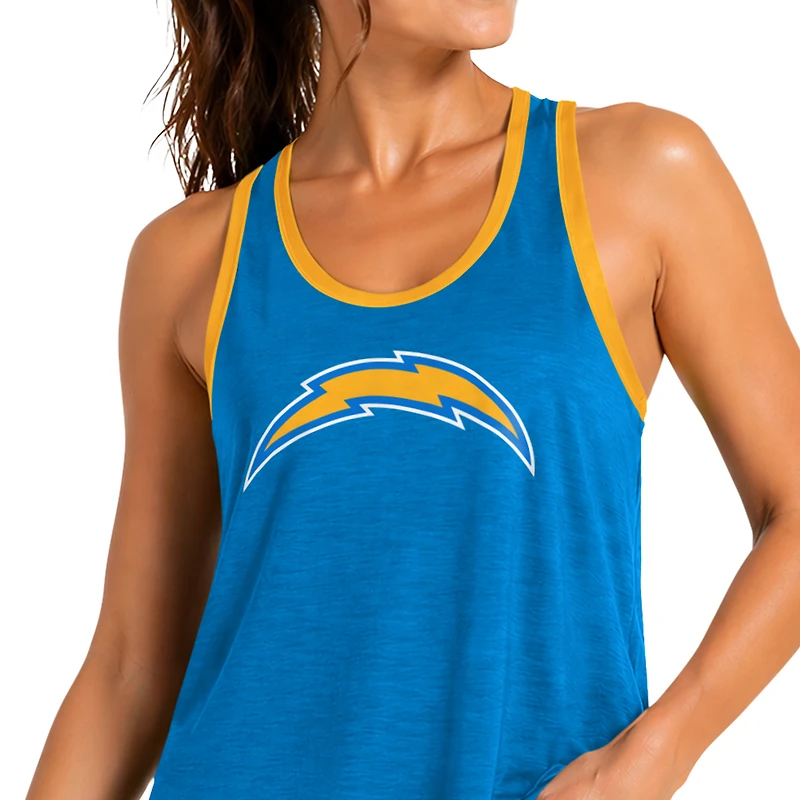 Women's G-III 4Her by Carl Banks Powder Blue Los Angeles Chargers Tater II Racerback Tank Top