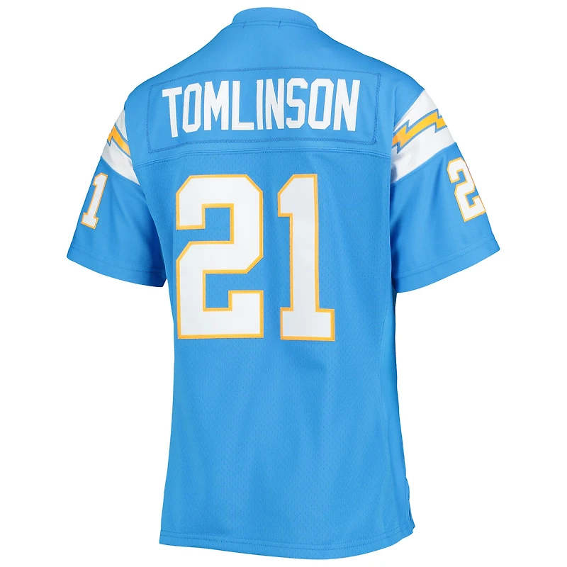Maillot réplique Legacy Mitchell & Ness LaDainian Tomlinson bleu poudré pour femme, Los Angeles Chargers