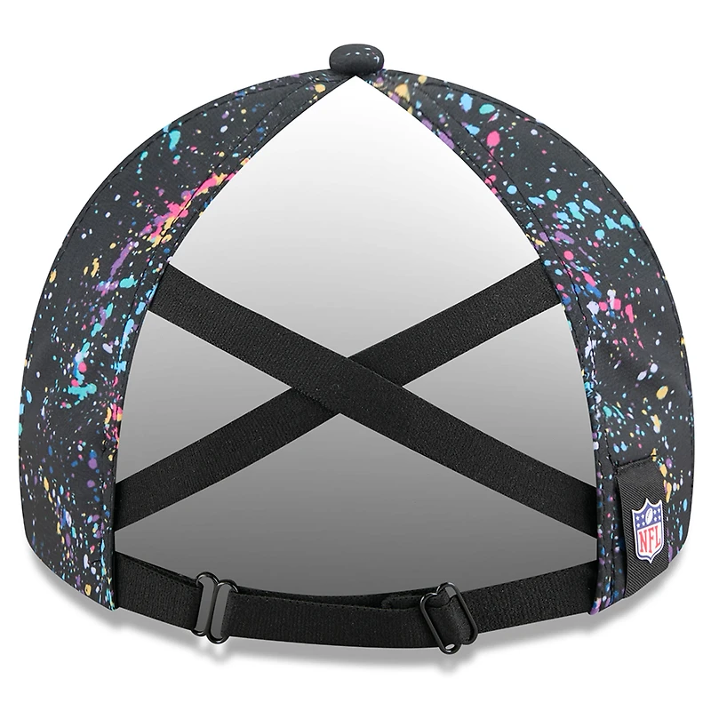 Casquette ajustable noire New Era Los Angeles Chargers 2025 NFL Crucial Catch Pony Tail pour femme