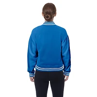 Veste polaire rétro New Era bleue à boutons-pression pour femme des Los Angeles Chargers