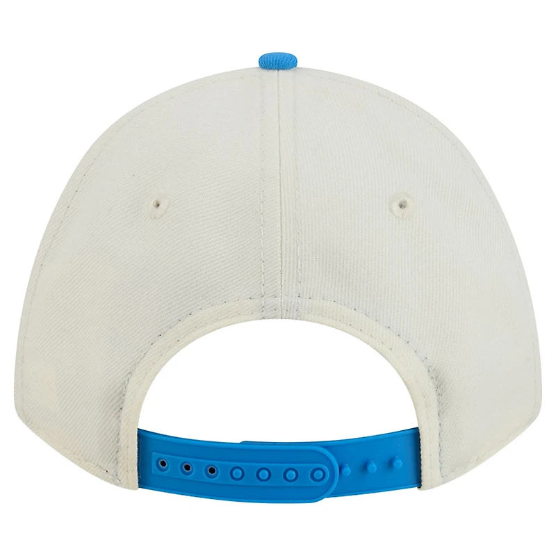 Casquette ajustable New Era crème/bleu poudré Los Angeles Chargers 9FORTY pour femme
