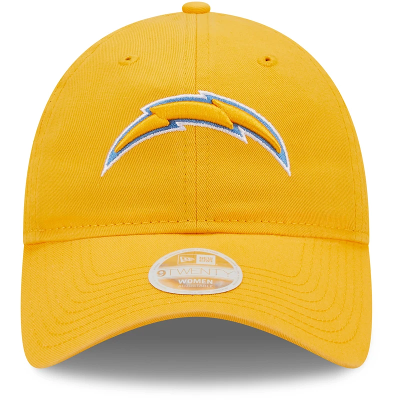 Casquette ajustable 9TWENTY Gold Los Angeles Chargers pour femme New Era Core Classic 2.0