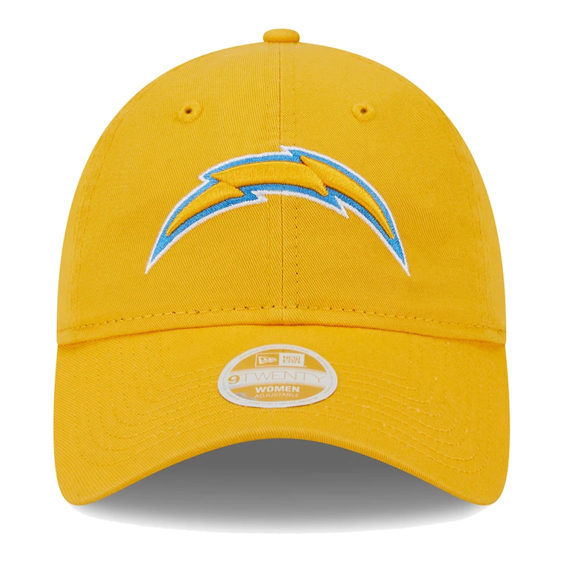 Casquette ajustable New Era Gold Los Angeles Chargers Main Core Classic 2.0 9TWENTY pour femme