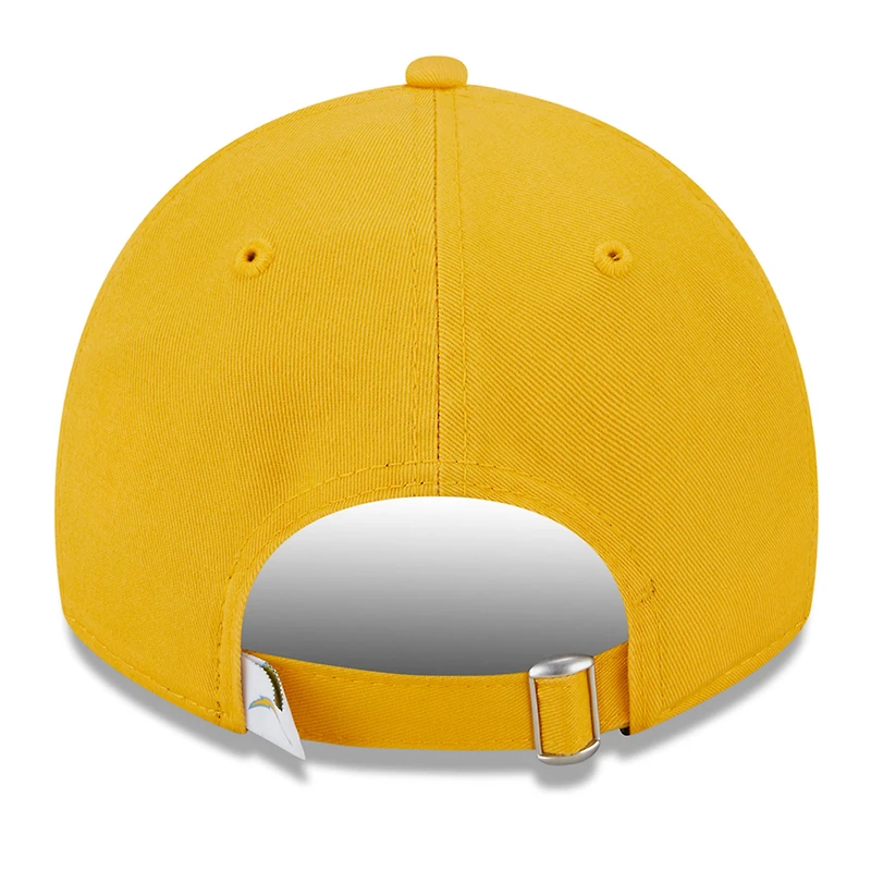 Casquette ajustable New Era Gold Los Angeles Chargers Main Core Classic 2.0 9TWENTY pour femme