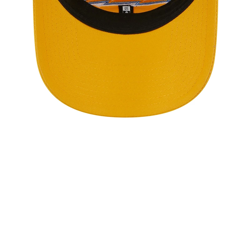 Casquette ajustable New Era Gold Los Angeles Chargers Main Core Classic 2.0 9TWENTY pour femme