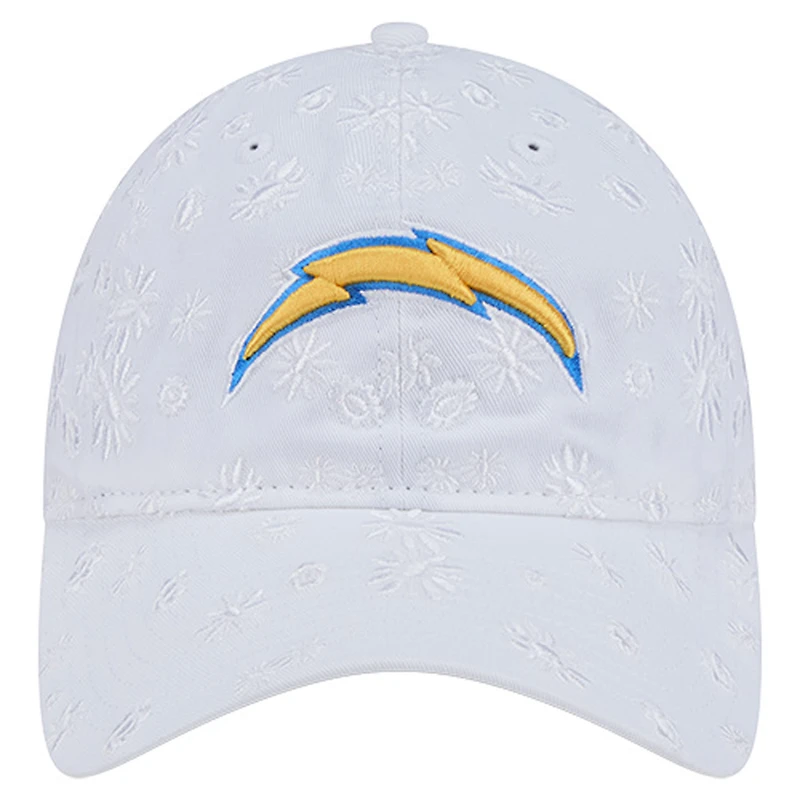 Women's New Era White Los Angeles Chargers Floral 9TWENTY Adjustable Hat