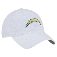 Women's New Era  White Los Angeles Chargers Floral 9TWENTY Adjustable Hat