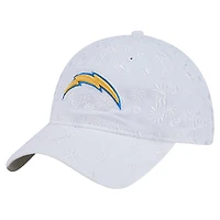 Casquette ajustable New Era blanche à imprimé floral Los Angeles Chargers 9TWENTY pour femme