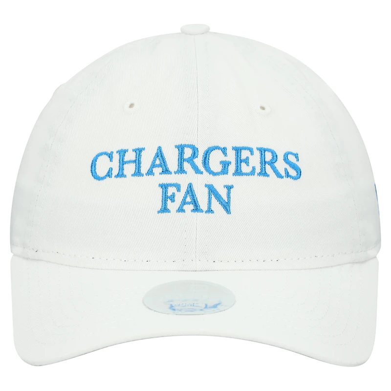 Women's New Era White Los Angeles Chargers Team Fan 9TWENTY Adjustable Hat