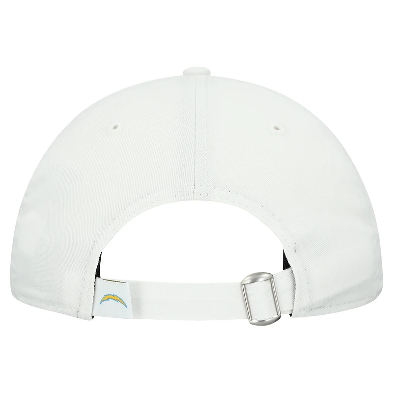 Casquette ajustable 9TWENTY blanche New Era pour femme, fan de l'équipe des Chargers de Los Angeles