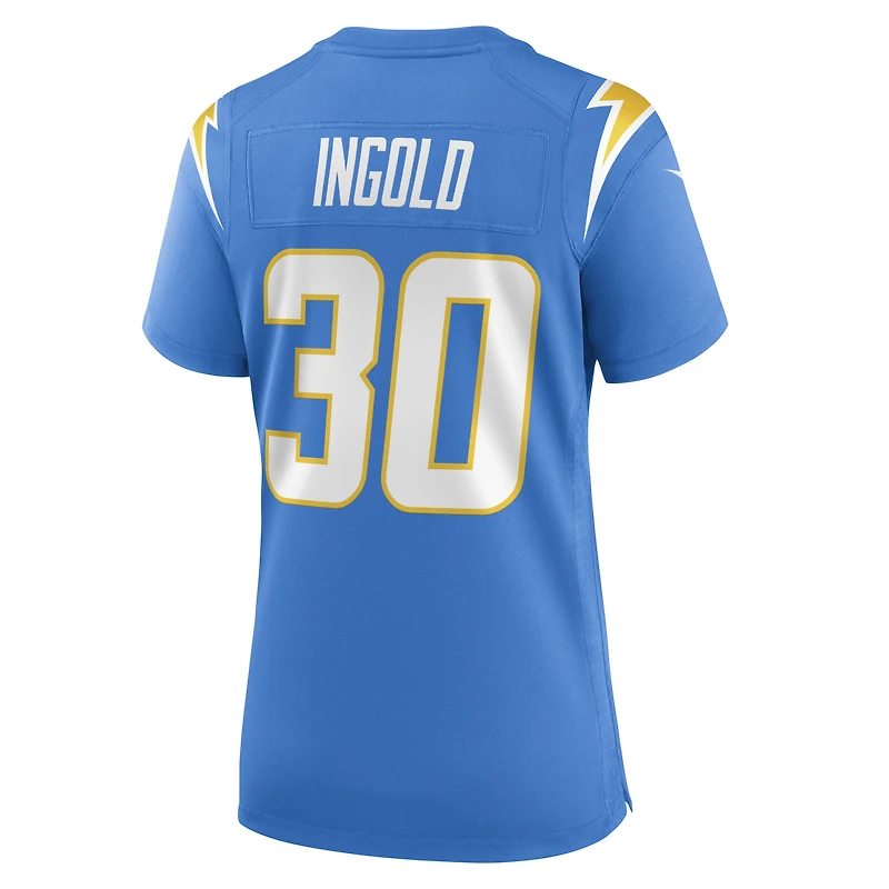 Women's Nike Alec Ingold  Powder Blue Los Angeles Chargers Team Game Jersey