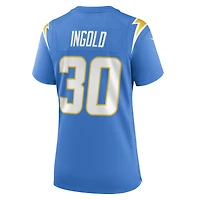Women's Nike Alec Ingold  Powder Blue Los Angeles Chargers Team Game Jersey
