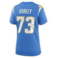 Maillot de match Nike Alex Harkey bleu poudré pour femme, Los Angeles Chargers