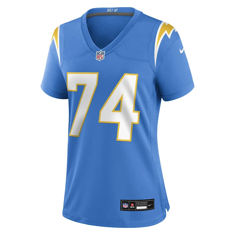 Maillot Nike Austin Deculus bleu poudre pour femme des Los Angeles Chargers