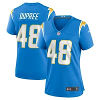 Maillot de match l'équipe des Chargers Los Angeles Nike Bud Dupree pour femme, bleu poudre
